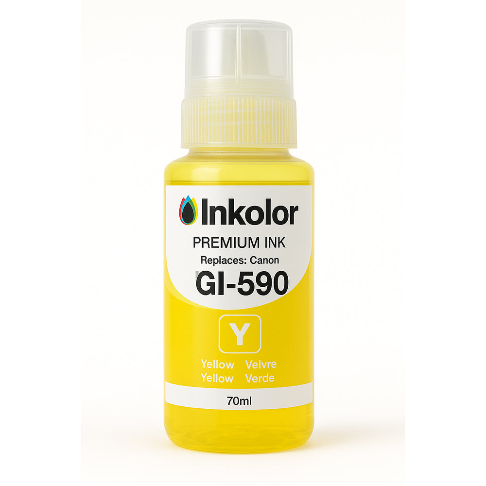 Canon GI-590Y kompatible Tintenpatrone Gelb Flasche 70ml