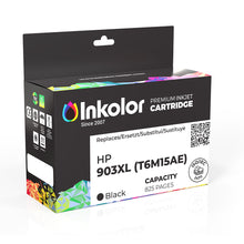 HP 903XL T6M15AE emballage de cartouche d'encre noire compatible avec une capacité de 825 pages.