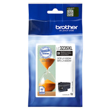 Brother LC-3235XLBK emballage de cartouche d'encre noire avec compatibilité imprimante et détails du rendement par page.