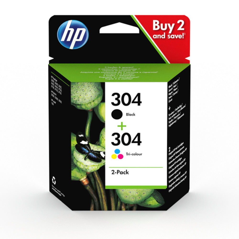 HP 304 Multipack cartouches d'encre noir/couleur emballage