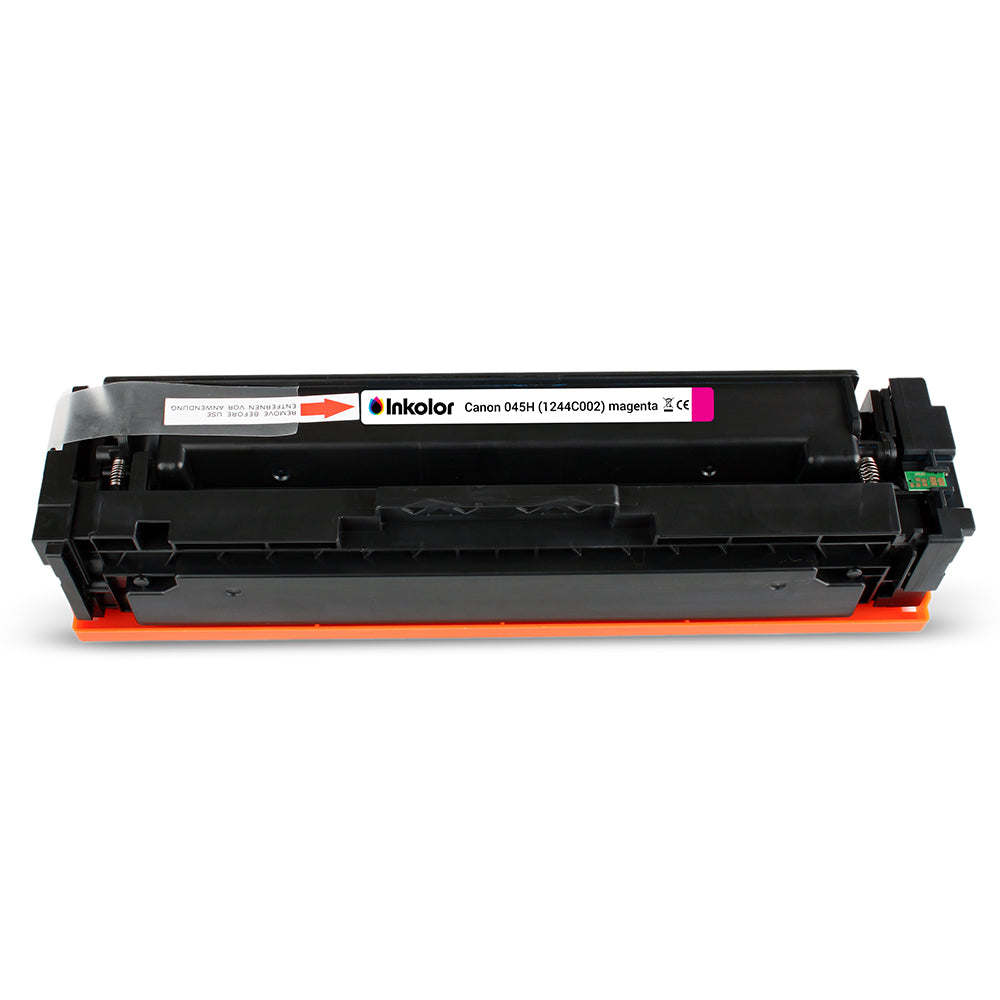 Toner compatible magenta Canon 045H (1244C002), haute capacité, qualité d'impression vive, jusqu'à 2 200 pages, fiable et durable.