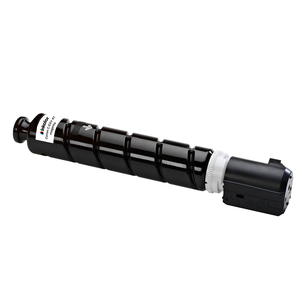Canon C-EXV 47 toner compatible magenta en emballage noir et blanc