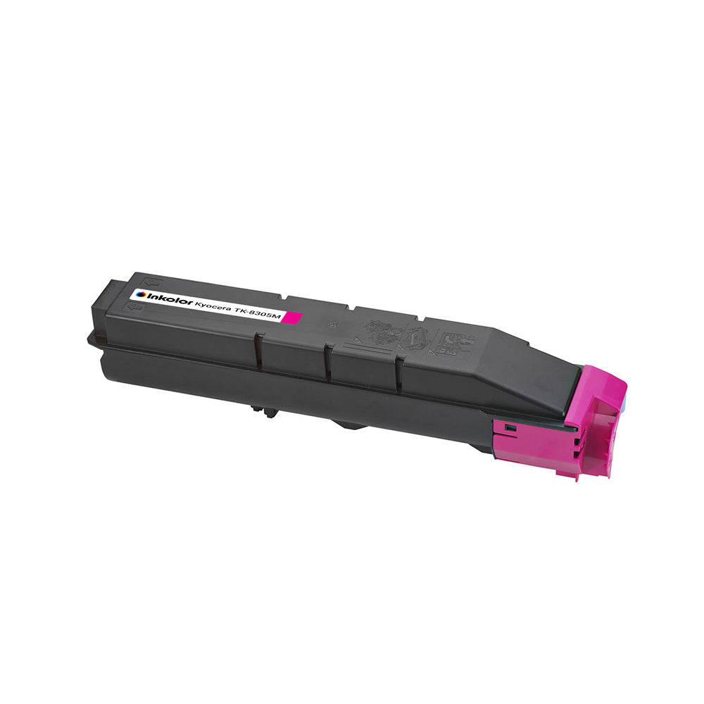 Kyocera TK-8305M compatible magenta toner cartridge for high-volume printing, offering precision color and reliable performance.