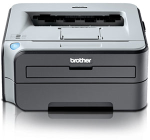 Compact Brother HL-2140 monochrome laser printer with 22 ppm speed and 2400x600 dpi resolution.