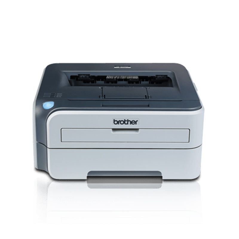Brother HL-2150N monochrome laser printer, ideal for small offices, offering 22 ppm speed and 2400 x 600 dpi resolution