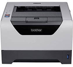 Brother HL-5250DN monochrome laser printer with high-speed printing and duplex feature.
