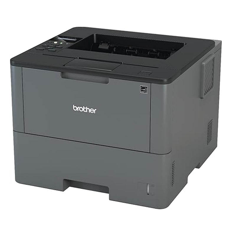 Brother HL-L6200DW monochrome laser printer for office use, featuring fast 46 ppm printing and 1200 x 1200 dpi resolution.