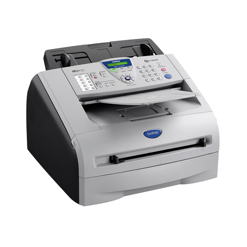 Brother MFC-7225N multifunction laser printer with print, copy, scan, fax features, ideal for small offices.
