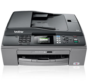 Brother MFC-J410 all-in-one inkjet printer with ADF, featuring print, scan, copy, and fax functions for home and office use.