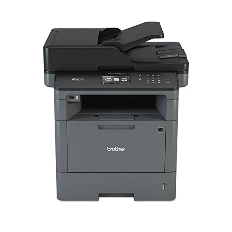 Alt Tag: Brother MFC-L5700DW multifunction printer with print, copy, scan, and fax features, ideal for office use.