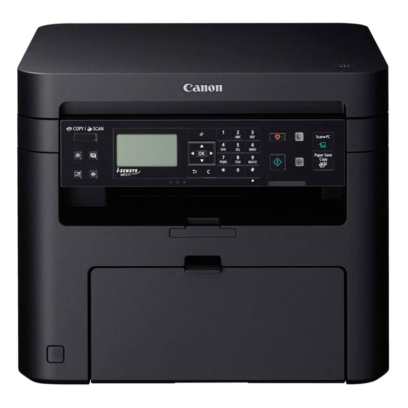 Canon i-SENSYS MF-212w multifunctional laser printer with wireless printing and scanning features.