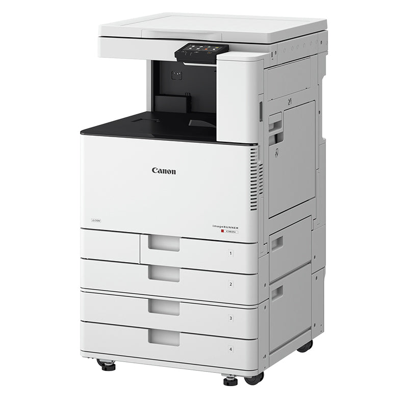 Canon imageRUNNER C3025 multifunctional color laser printer for small to medium offices, featuring print, copy, scan, and fax options.