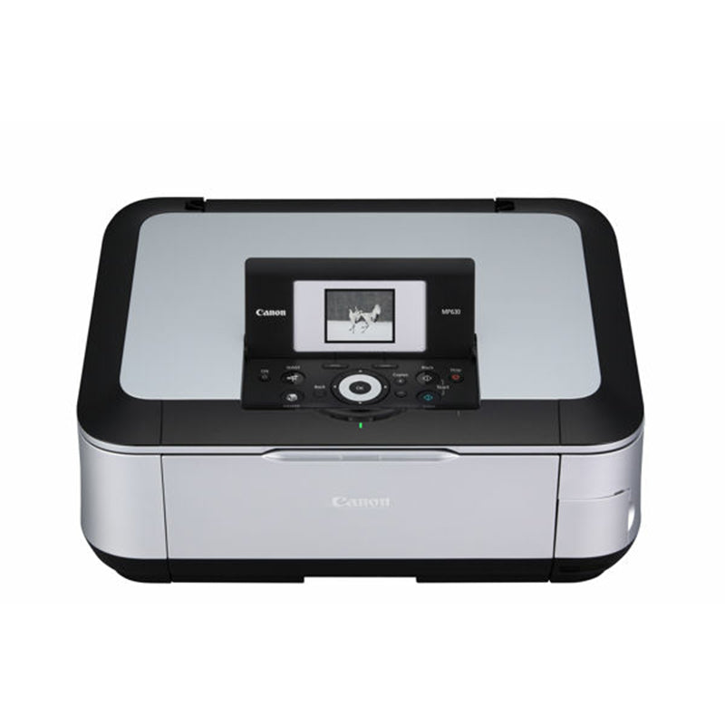 Canon PIXMA MP630 multifunction inkjet printer with display and control panel, designed for printing, scanning, and copying.