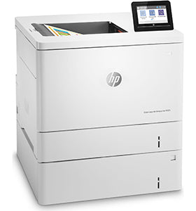 HP Color LaserJet Enterprise M555dn printer with touch screen display, designed for high-speed, high-quality business printing.