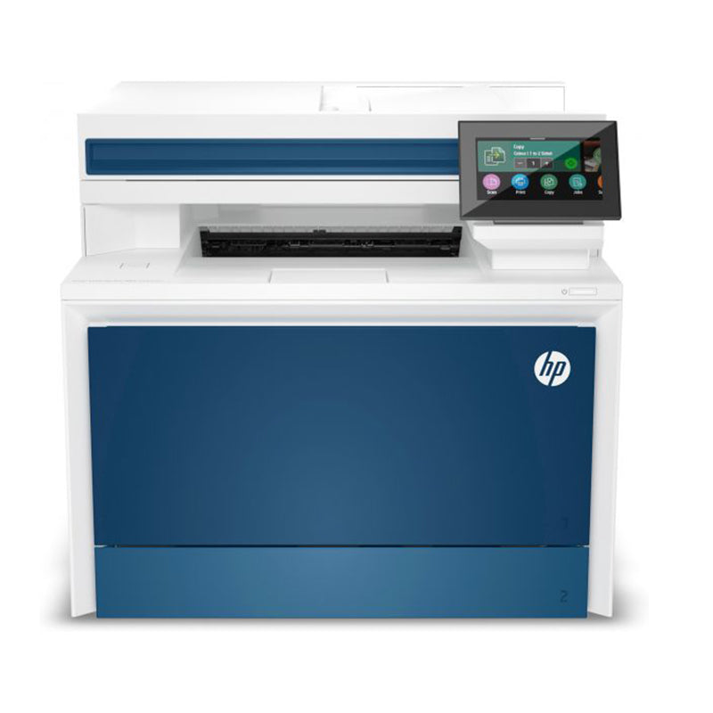 HP Color LaserJet Pro MFP 4301dw printer with high-speed color and duplex printing, featuring a touchscreen and wireless connectivity.