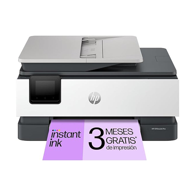 HP OfficeJet Pro 8133 printer offering 3 months free instant ink promotion displayed on printout