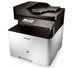 Stampante laser a colori Samsung CLX-4195 con funzionalità multifunzione di stampa, copia e scansione.