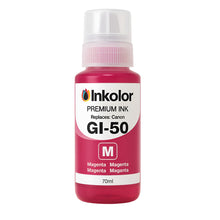 Cartuccia d'inchiostro magenta compatibile Canon GI-50M per stampe di alta qualità e a basso costo, adatta per le stampanti Canon GI-50 ink.