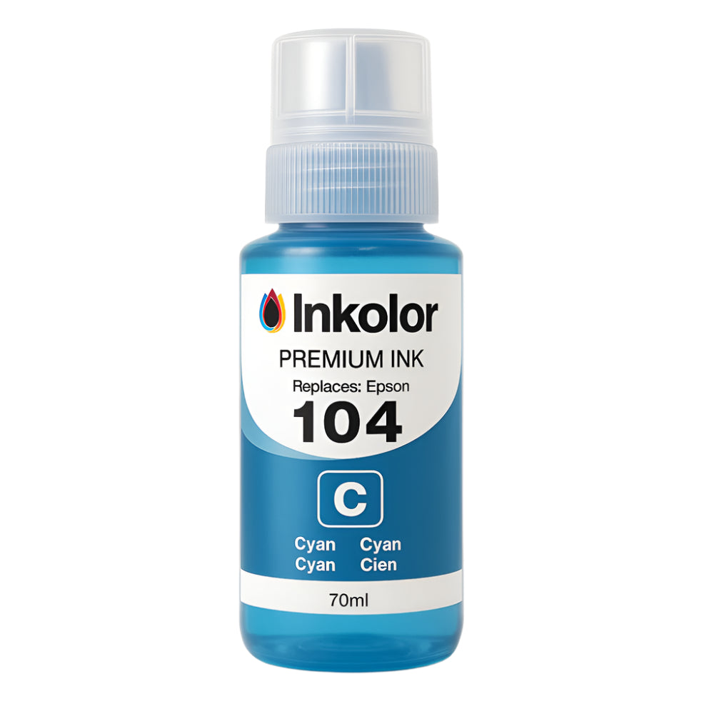 Cartuccia d'inchiostro ciano compatibile Epson 104, 70 ml, per stampe di alta qualità