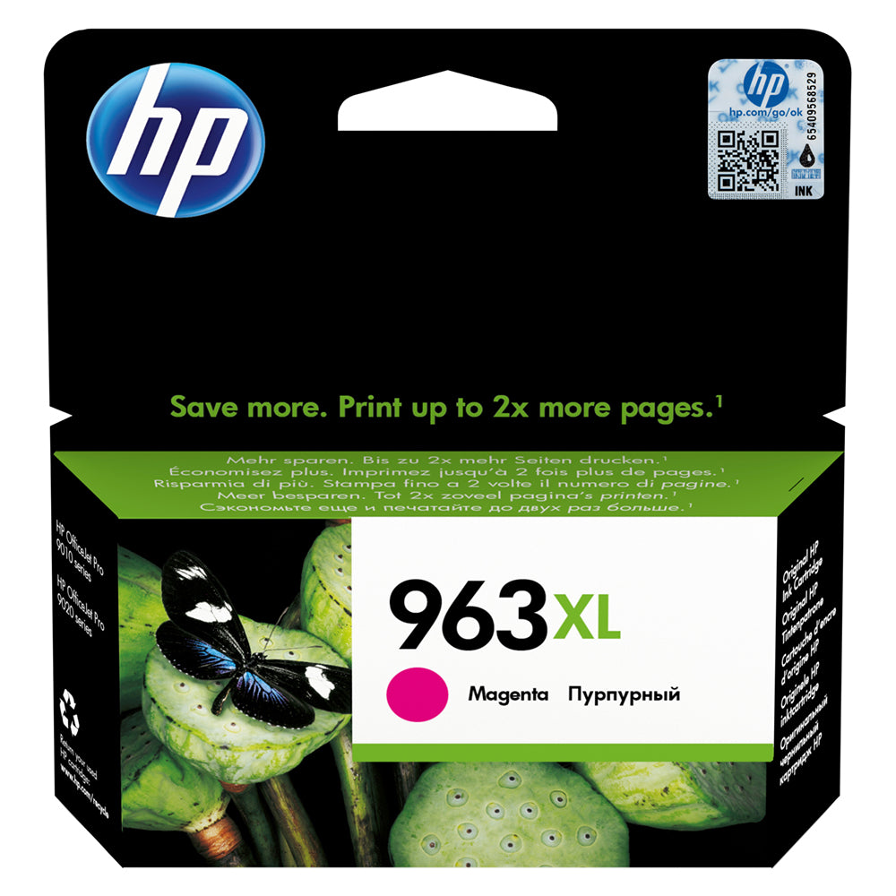 HP 963XL Magenta Cartuccia d'inchiostro 3JA28AE confezione, qualità di stampa professionale, ottimale per la stampa di alti volumi nelle stampanti HP