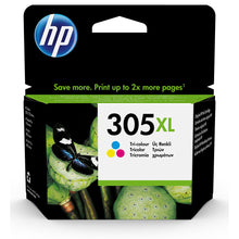 Cartuccia d'inchiostro tricolore HP 305XL (3YM63AE), caratterizzata da un design a colori vivaci e da un'elevata resa in pagine.