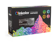 Cartuccia toner nera compatibile HP 53X (Q7553X) confezionata da Inkolor per stampe di alta qualità.