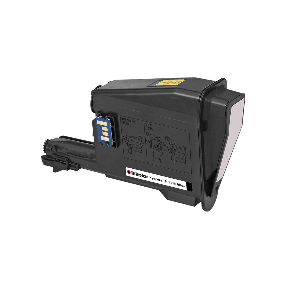 Toner nero compatibile Kyocera TK-1115, ideale per ottenere una qualità di stampa nitidissima e una capacità di 1.600 pagine.
