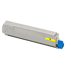 Toner giallo compatibile Oki 46861305 con capacità di 6.000 pagine per stampe a colori di alta qualità in ambienti professionali.