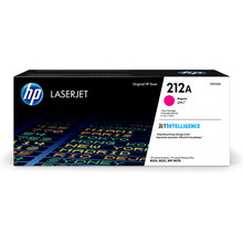 Scatola toner HP 212A W2123A compatibile magenta per LaserJet con JetIntelligence, alta qualità di stampa per documenti professionali.