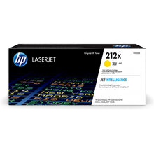 Scatola di cartucce toner HP 212X W2122X giallo, ad alta resa, compatibile, per stampe professionali con colori vivaci.