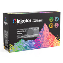 Confezione dell'unità tamburo Brother DR-2300 compatibile con design colorato, ideale per la stampa in ufficio e a casa, 12.000 pagine.