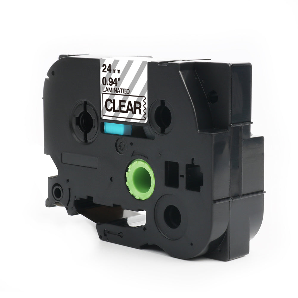 Nastro di etichettatura Brother TZe-151 compatibile per P-Touch, larghezza 24 mm, lunghezza 8 m, durevole, resistente all'acqua e ai raggi UV, facile da installare.