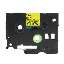 Nastro di etichettatura Brother TZe-C31 compatibile per P-Touch, giallo fluorescente, 12 mm, resistente e trasparente.