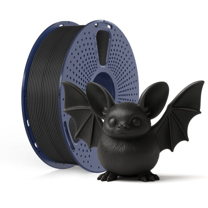 Inkolor PLA Carbon Fiber Filament 1.75mm 1Kg 3D-Druck Filament with 3D-printed bat model, showcasing form stability and precision.
