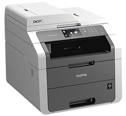 Brother DCP-9020CDW multifunction color laser printer with wireless and duplex printing capabilities, ideal for small offices.