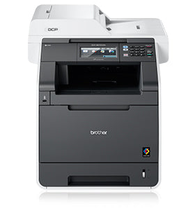 Brother DCP-9270CDN color laser printer with copy and scan functions, ideal for small to medium offices