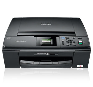 Brother DCP-J125 compact inkjet multifunction printer with printing, scanning, and copying features, high print resolution.