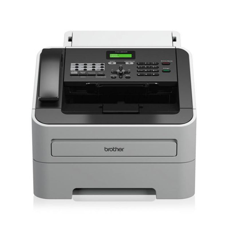 Brother Fax-2845 laser fax machine, ideal for small offices or home use, featuring 20 pages per minute speed and 2400 x 600 dpi resolution.
