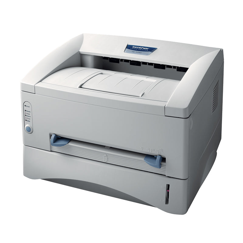 Brother HL-1440 monochrome laser printer with 15 ppm speed and 1200x600 dpi resolution, ideal for small offices and home use.