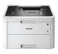 Brother HL-L3230CDW compact color laser printer for small offices with duplex printing and wireless connectivity.