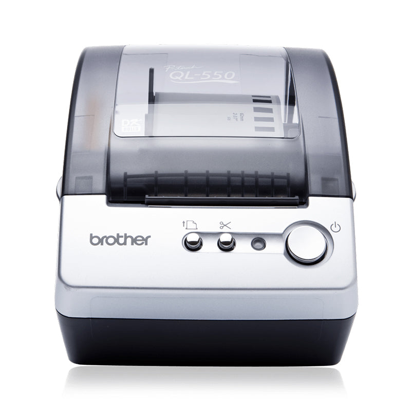 Brother QL-550 professional label printer with high-speed direct thermal printing, perfect for address and shipping labels.