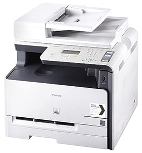 Canon i-SENSYS MF-8040Cn color laser printer for small offices, offering printing, copying, and scanning with compact design.