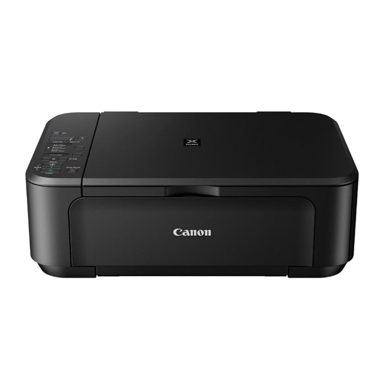 Canon PIXMA MG2250 multifunction printer front view, showcasing its compact design for printing, scanning, and copying tasks.
