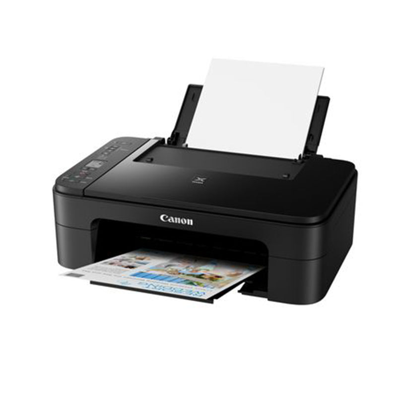 Canon Pixma TS3350I multifunction printer with printing paper.