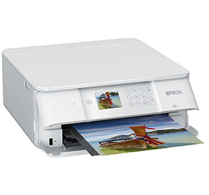 Epson Expression Premium XP-6105 printer with photo printing feature, compact design, multifunction capabilities for home use.