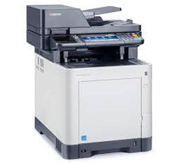 Kyocera Ecosys M6535cidn multifunction color laser printer with high efficiency and reliability, supports print, copy, scan, and optional fax.