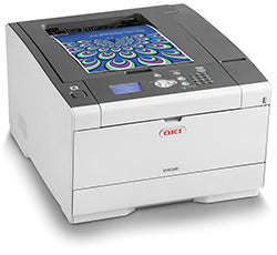 Oki C532DN color laser printer with high-speed printing and sharp resolution, ideal for office use, supports 1200 x 1200 dpi.