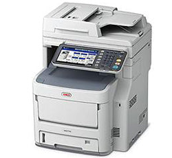 Oki MC770 multifunktionaler Farblaserdrucker mit Display, ideal für schnelle Druckgeschwindigkeit und vielseitige Büroanwendungen.