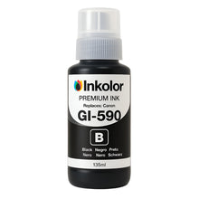 Canon GI-590PGBK compatible black ink cartridge for refillable printers, high page yield, premium print quality