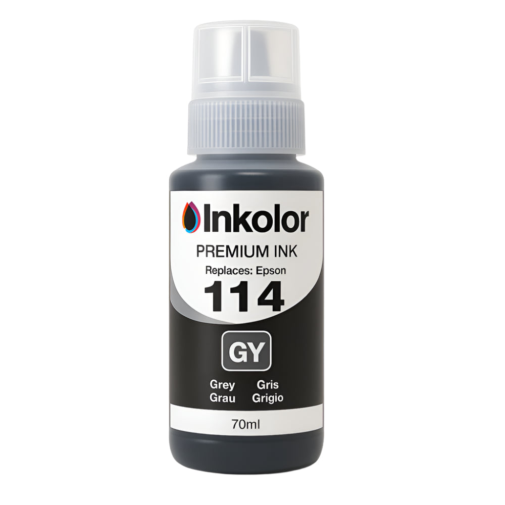 Tinteiro cinzento compatível Epson 114 T07B540 para impressões precisas, 70ml.